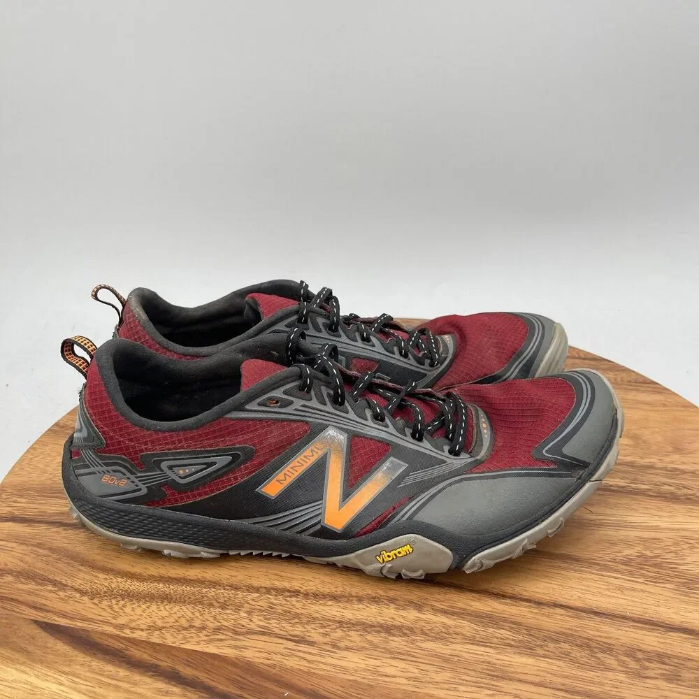 New Balance Minimus 80V2 Shoes Mens Size 11 D Red Gray Trail Running Minimalist